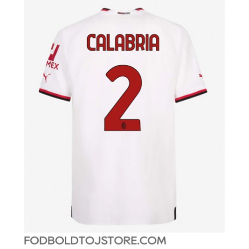 AC Milan Davide Calabria #2 Udebanetrøje 2022-23 Kortærmet